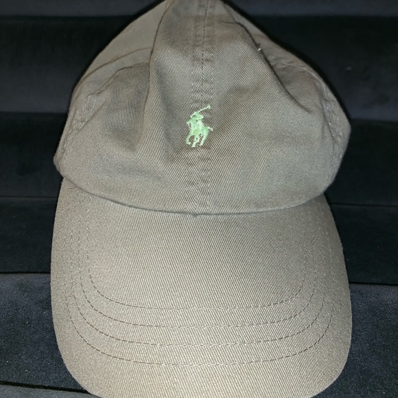 polo baseball hat with leather strap